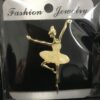 брошки fashion jewelry Балерина з жовтою пачкою жовтий метал