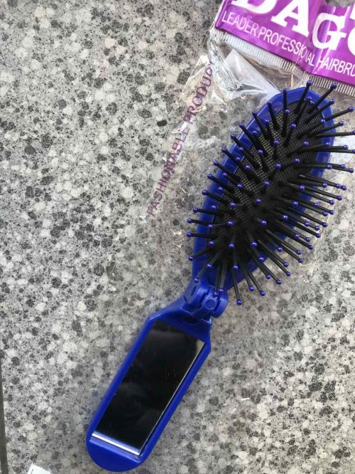 гребінець-щітка розкладний dagg з дзеркалом 853В